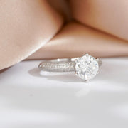 Natural White Diamond Ring D1.55ct, D VS1 3EX 18K Gold GIA